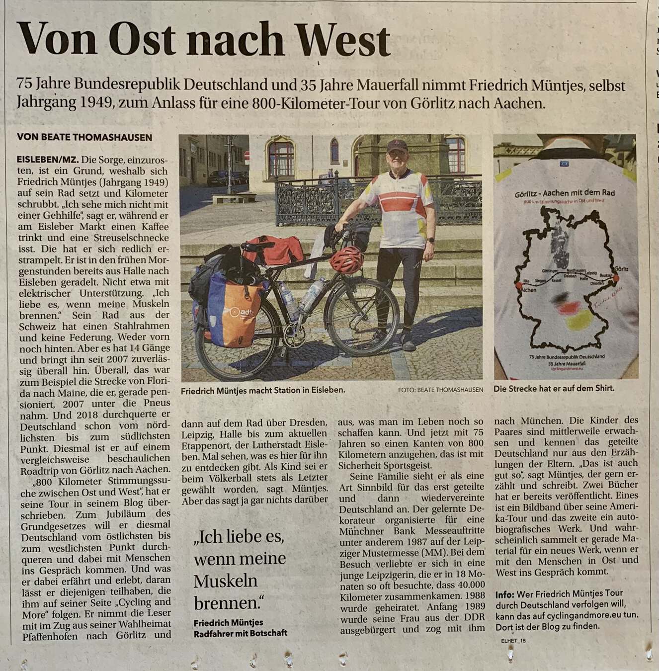 Bericht in der Mitteldeutschen Zeitung